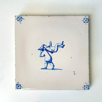 Set of 6 Antique 18th Century Dutch Delft Tiles