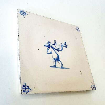 Set of 6 Antique 18th Century Dutch Delft Tiles