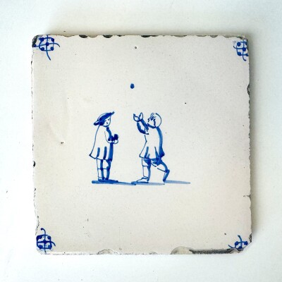 Set of 6 Antique 18th Century Dutch Delft Tiles