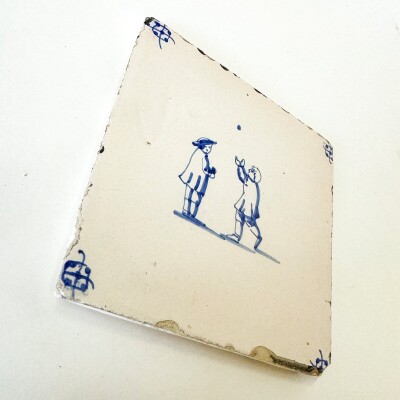 Set of 6 Antique 18th Century Dutch Delft Tiles
