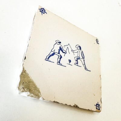 Set of 6 Antique 18th Century Dutch Delft Tiles