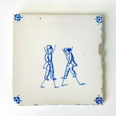 Set of 6 Antique 18th Century Dutch Delft Tiles