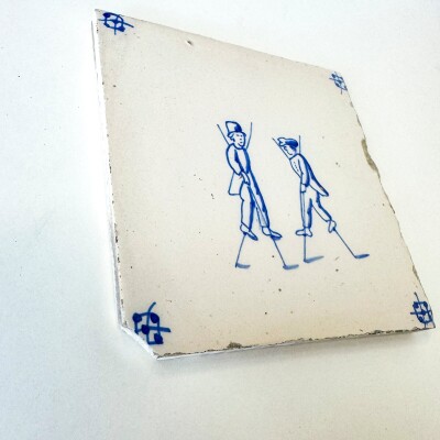 Set of 6 Antique 18th Century Dutch Delft Tiles