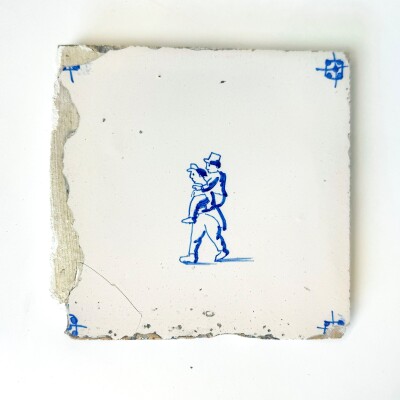 Set of 6 Antique 18th Century Dutch Delft Tiles