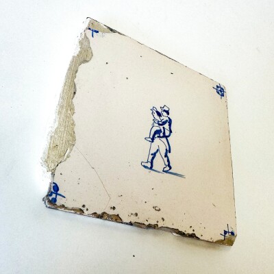Set of 6 Antique 18th Century Dutch Delft Tiles