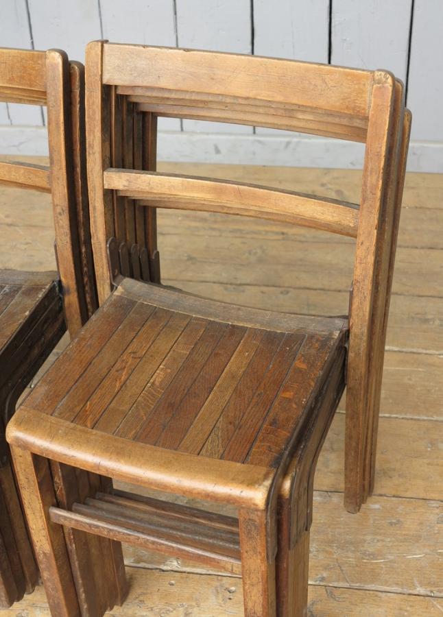 For Sale Vintage Wooden Reclaimed Stacking Chairs SalvoWEB UK