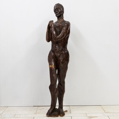 Life-Size Wooden Sculpture | Michael Gagashe Zondi