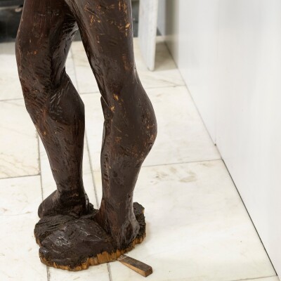 Life-Size Wooden Sculpture | Michael Gagashe Zondi