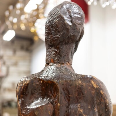 Life-Size Wooden Sculpture | Michael Gagashe Zondi