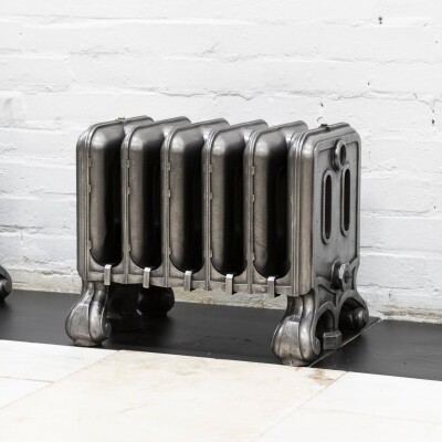 Rare Antique Hand Polished Cast Iron Radiator | 6 Sections