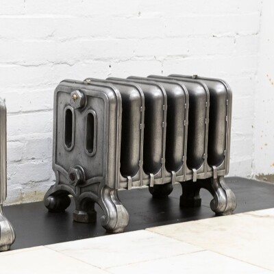 Rare Antique Hand Polished Cast Iron Radiator | 6 Sections