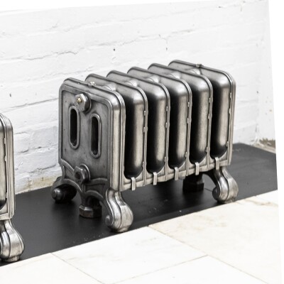 Rare Antique Hand Polished Cast Iron Radiator | 6 Sections