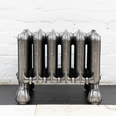 Rare Antique Hand Polished Cast Iron Radiator | 6 Sections