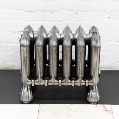 Rare Antique Hand Polished Cast Iron Radiator | 6 Sections