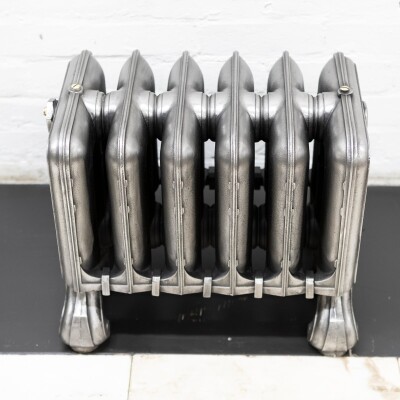 Rare Antique Hand Polished Cast Iron Radiator | 6 Sections