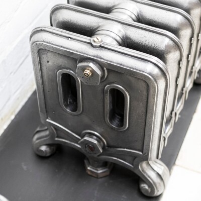 Rare Antique Hand Polished Cast Iron Radiator | 6 Sections