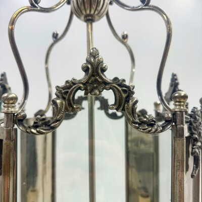 Reclaimed Nickel Plated Lantern Ceiling Light