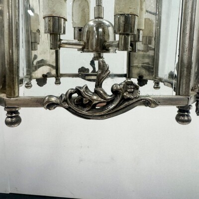 Reclaimed Nickel Plated Lantern Ceiling Light