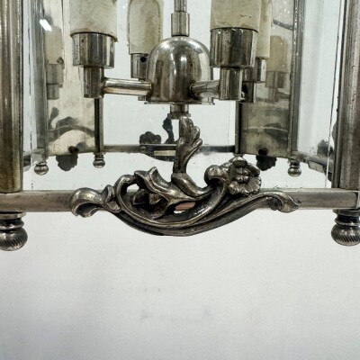 Reclaimed Nickel Plated Lantern Ceiling Light