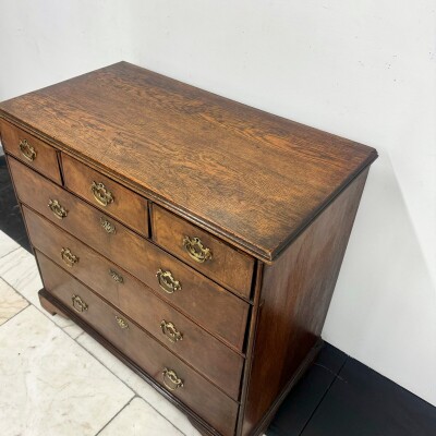 Antique 18th Century Oak and Walnut Chest of Drawers