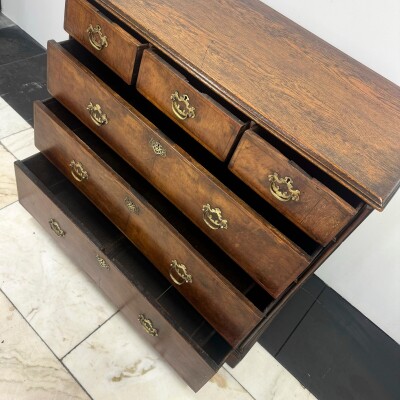 Antique 18th Century Oak and Walnut Chest of Drawers