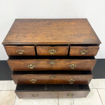 Antique 18th Century Oak and Walnut Chest of Drawers
