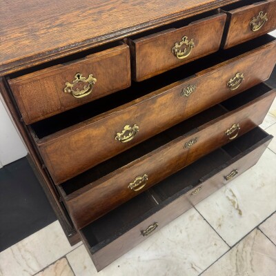 Antique 18th Century Oak and Walnut Chest of Drawers