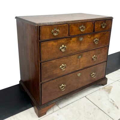 Antique 18th Century Oak and Walnut Chest of Drawers
