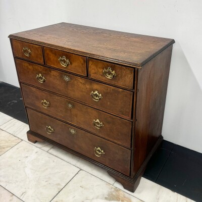Antique 18th Century Oak and Walnut Chest of Drawers