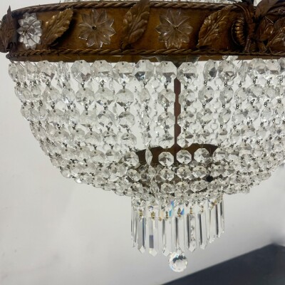 Reclaimed Antique Bronze Effect Crystal Chandelier | 8 Arm