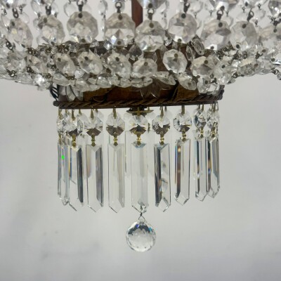 Reclaimed Antique Bronze Effect Crystal Chandelier | 8 Arm