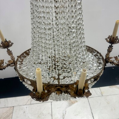 Reclaimed Antique Bronze Effect Crystal Chandelier | 8 Arm