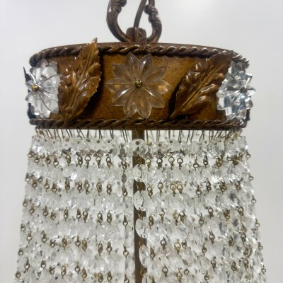Reclaimed Antique Bronze Effect Crystal Chandelier | 8 Arm