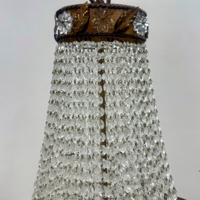 Reclaimed Antique Bronze Effect Crystal Chandelier | 8 Arm