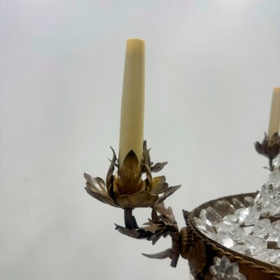 Reclaimed Antique Bronze Effect Crystal Chandelier | 8 Arm