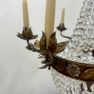 Reclaimed Antique Bronze Effect Crystal Chandelier | 8 Arm