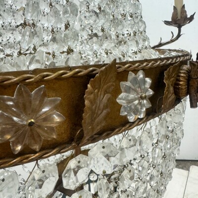 Reclaimed Antique Bronze Effect Crystal Chandelier | 8 Arm