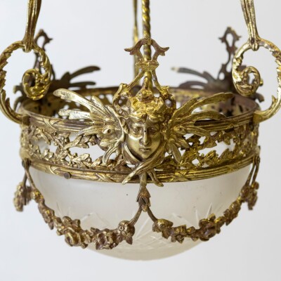 Antique French Gilt Bronze Suspended Light