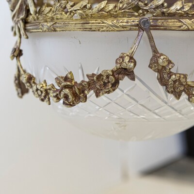 Antique French Gilt Bronze Suspended Light