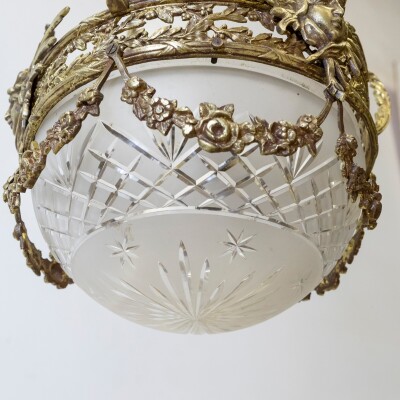 Antique French Gilt Bronze Suspended Light