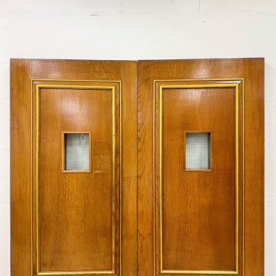 Clothworkers' Pair of Doors with Georgian Wire Viewing Windows - 214.5cm x 157.5