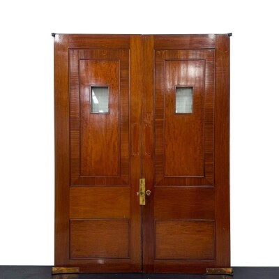 Clothworkers' Pair of Doors with Georgian Wire Viewing Windows - 214.5cm x 157.5