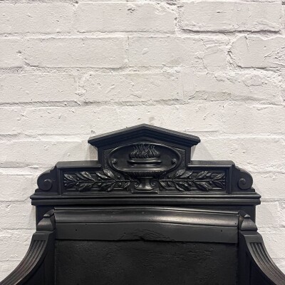 Antique Victorian Cast Iron and Brass Fire Basket