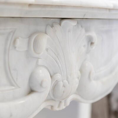 Antique French Style Marble Fireplace