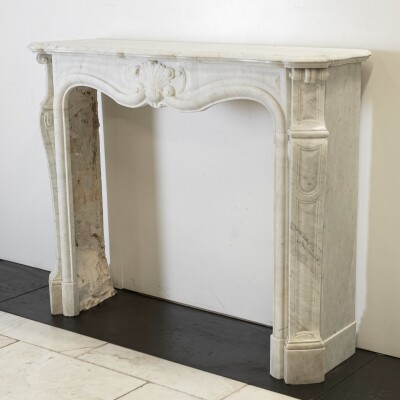 Antique French Style Marble Fireplace