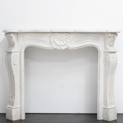 Reclaimed French Louis XVI Style Marble Fireplace