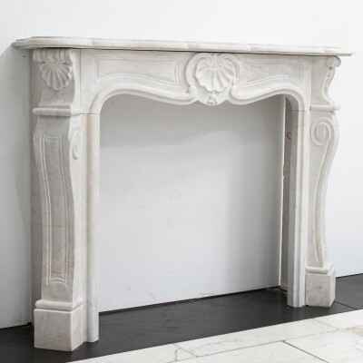Reclaimed French Louis XVI Style Marble Fireplace