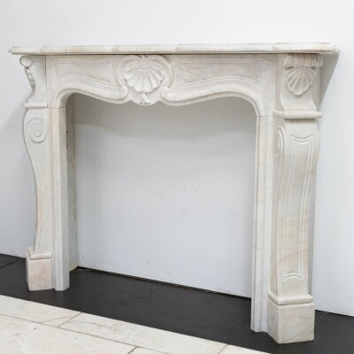 Reclaimed French Louis XVI Style Marble Fireplace