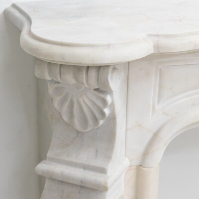 Reclaimed French Louis XVI Style Marble Fireplace