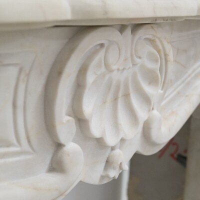 Reclaimed French Louis XVI Style Marble Fireplace